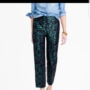 J crew metallic green crop
